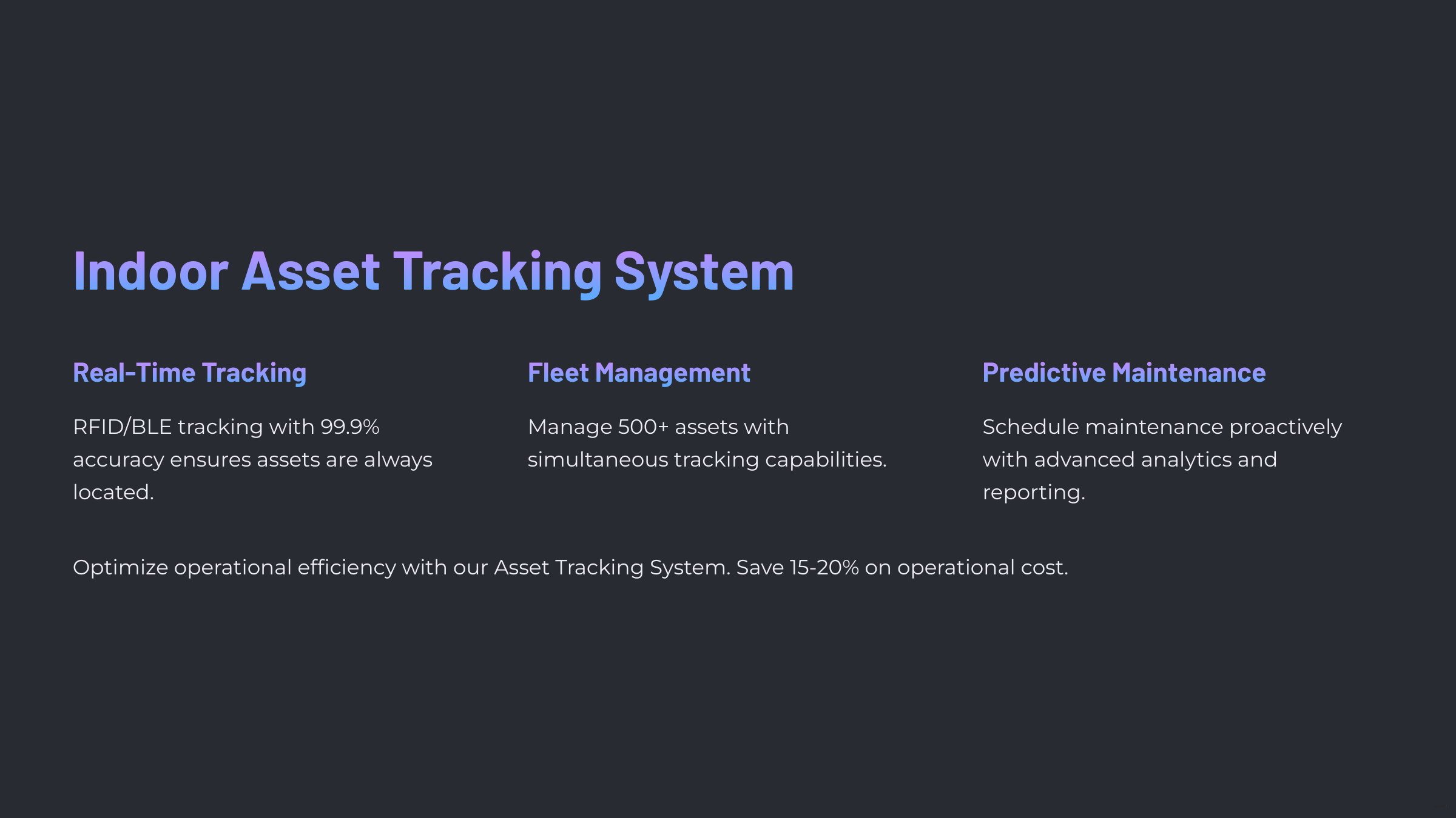 3 - Indoor Asset Tracking System